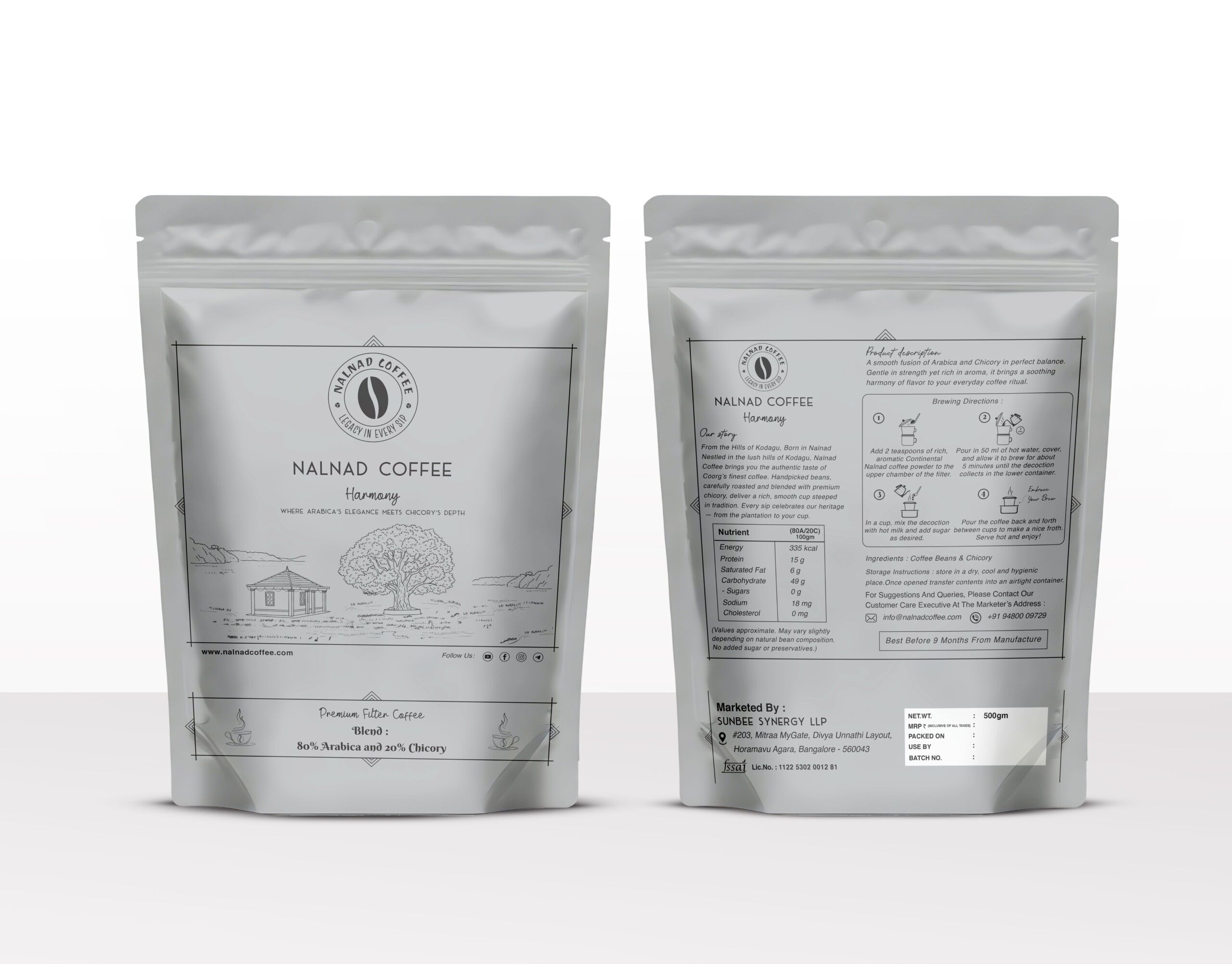 Nalnad Harmony – 80% Arabica & Chicory Filter Coffee Powder | Nalnad Coffee - Image 2