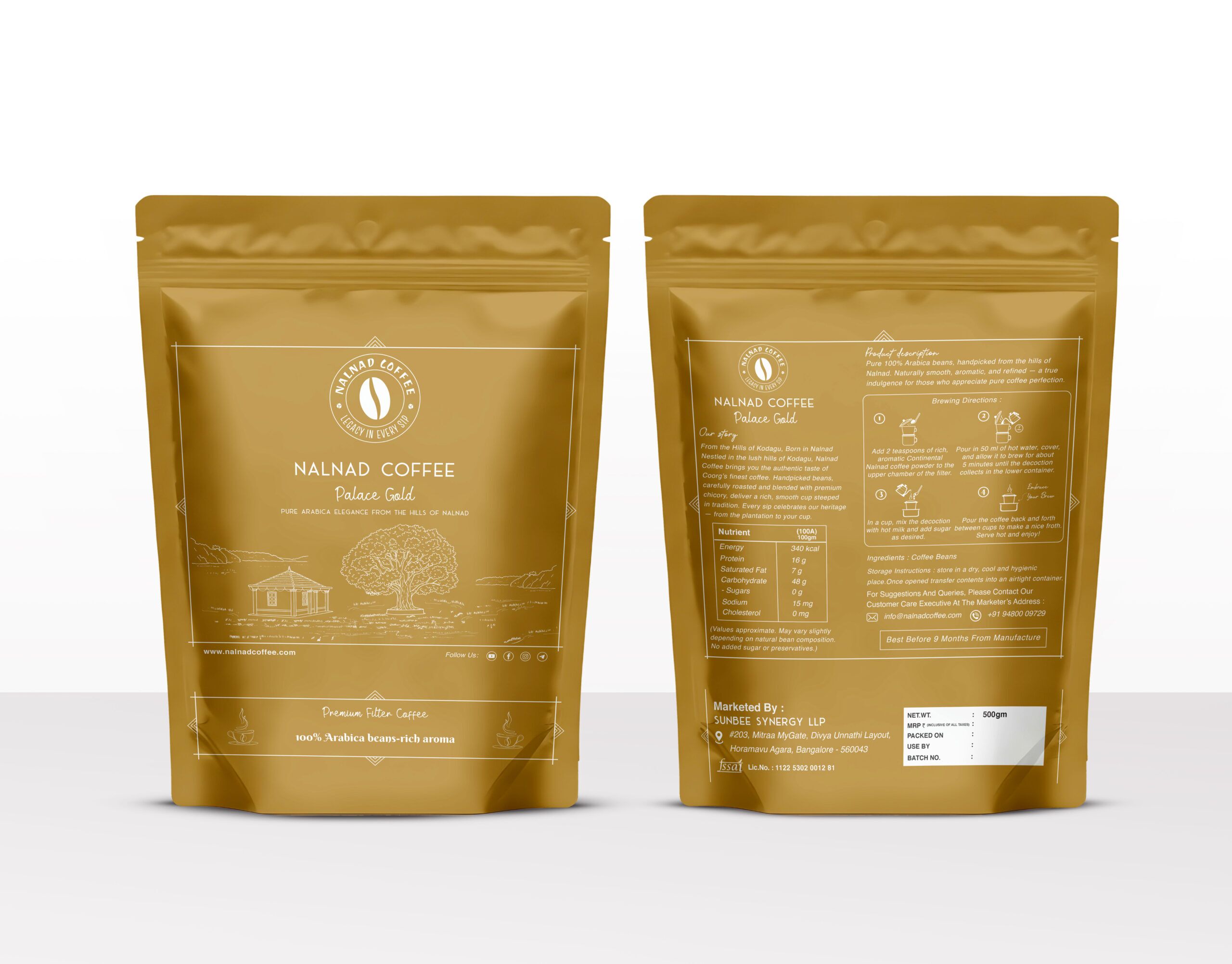 Nalnad Palace Gold – 100% Arabica Filter Coffee Powder from Kodagu | Nalnad Coffee - Image 2